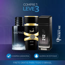 Kit 3 Perfumes Importados (100ml) - Lattafa Asad | 212 VIP Black | Dior Sauvage [QUEIMA DE ESTOQUE]